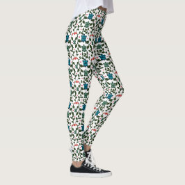 Tropiskt havssköldpaddsblommönster | Kusthavet Leggings