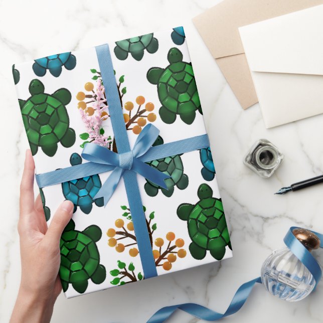 Tropiskt havssköldpaddsmönster | Kusthavet Presentpapper (Gifting)