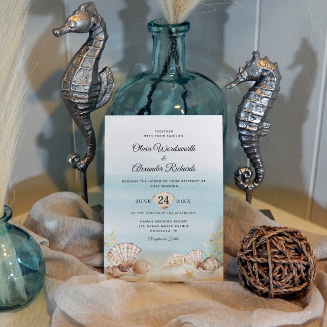 Tropiskt havsvatten, Bröllop Inbjudningar (Skapare uppladdad)