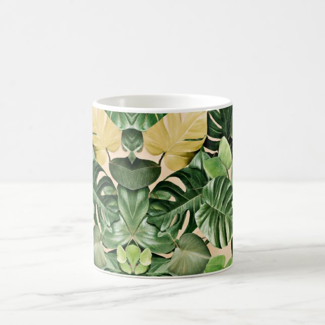 Tropiskt/hawaiian/Löv Kaffemugg (Center)