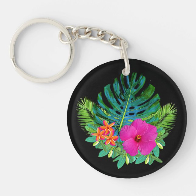 Tropiskt hawaiianskt blomsterarrangemang  (Framsidan)