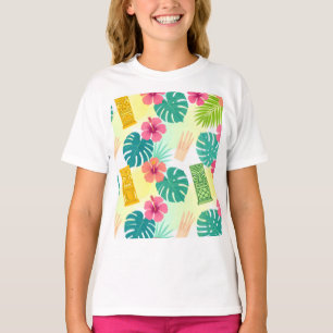 Tropiskt hawaiianskt Tiki-mönster för fester Bröll T Shirt