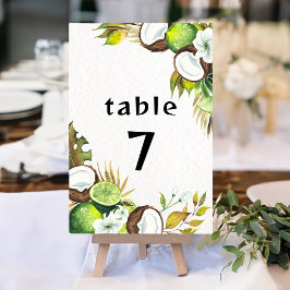 Tropiskt hawaiiskt bordsnummer