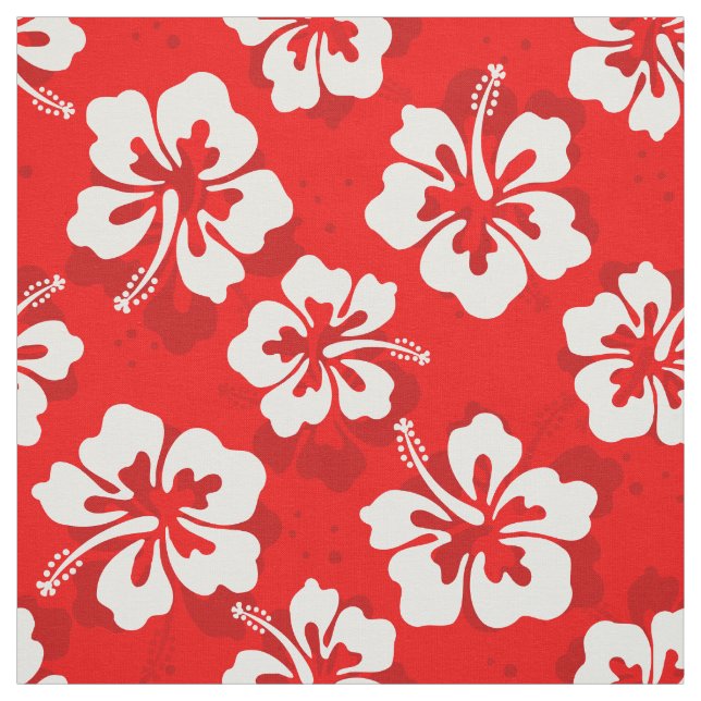 Tropiskt hawaiiskt Hibiscus-blommönster Tyg (Provkarta)