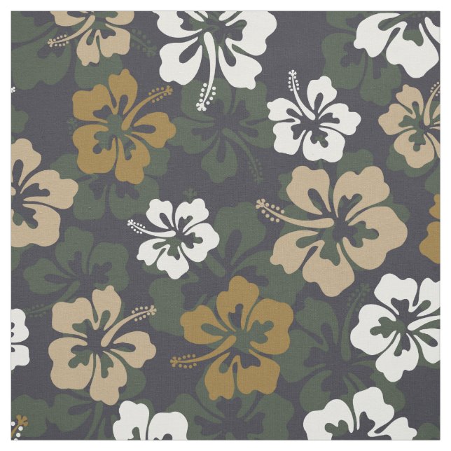 Tropiskt hawaiiskt Hibiscus-blommönster Tyg (Provkarta)