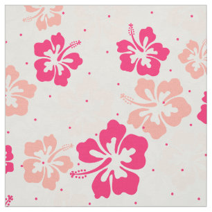 Tropiskt hawaiiskt Hibiscus-blommönster Tyg