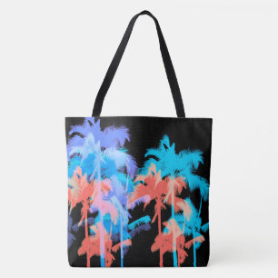 Tropiskt Heat Wave Neon Hawaiian Handflatan Beach Tygkasse