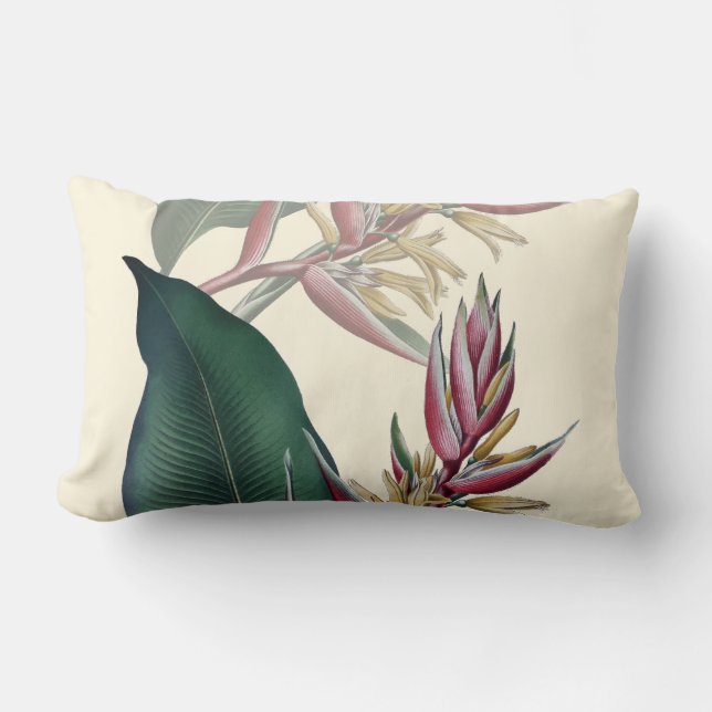 Tropiskt Heliconia Botanical Lumbar Dekorativ kudd Lumbarkudde (Framsida)