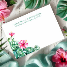 Tropiskt Hibiscus Flower Personlig Stationery