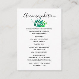 Tropiskt Hibiscus Hawaiian Beach Wedding Tilläggskort