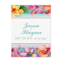 Tropiskt Hibiscus Spara datumet