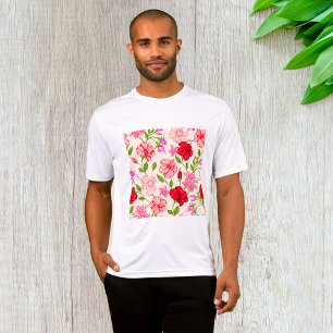 Tropiskt Hibiskus- och Plumeria-blommönster T Shirt