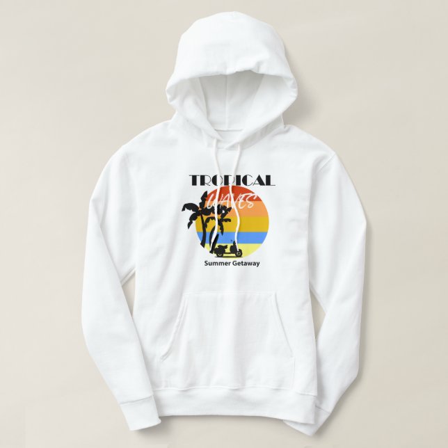 Tropiskt hooded Sweatshirt (Design framsida)