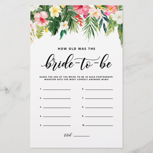 Tropiskt hur gammalt var det kort som skulle bli e (Framsida)