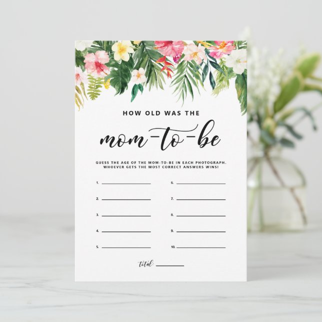 Tropiskt hur gammalt var spelkortet mellan Mamma o Inbjudningar (Stående Fram)