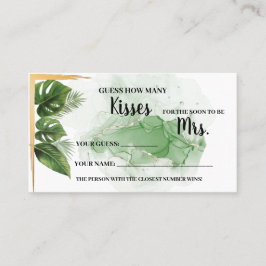 Tropiskt hur många kisser för mrs Shower Game Card Placeringskort