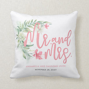 Tropiskt hus för nygifta par i trädgård vid strand kudde