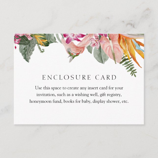 Tropiskt Infogningskortfoder Tilläggskort (Framsida)