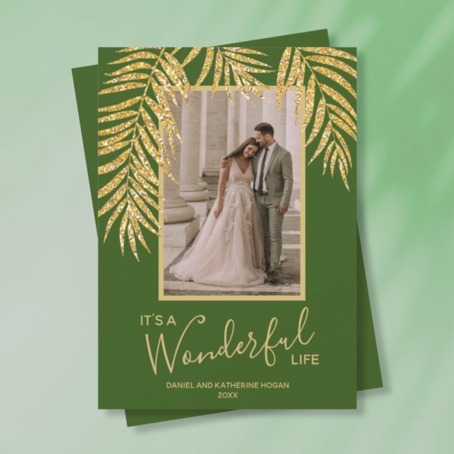 Tropiskt julfoto i Handflatan Julkort (Skapare uppladdad)