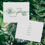 Tropiskt julkort för blommor och Ljus Namn Anteckningskort<br><div class="desc">Enkelt Tropical Foliage Family Namn & Namn på baksidan. Meddelande.</div>