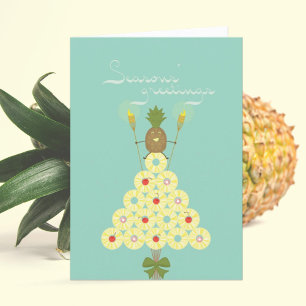 Tropiskt julkort kort