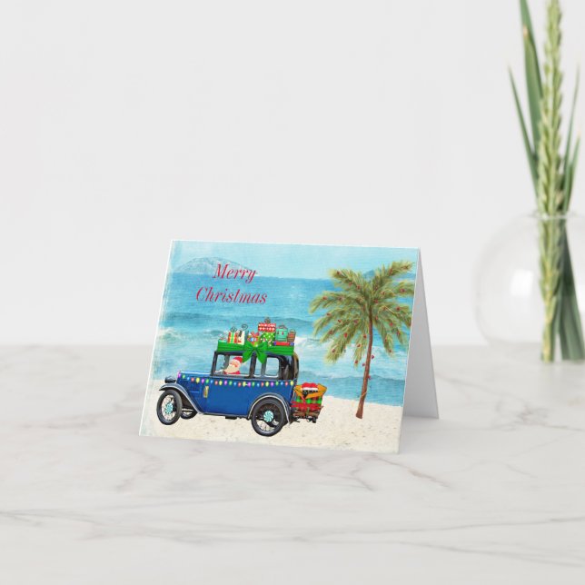 Tropiskt julkort tack kort (Framsida)