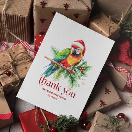 Tropiskt jultema Tack Retro Text Kort