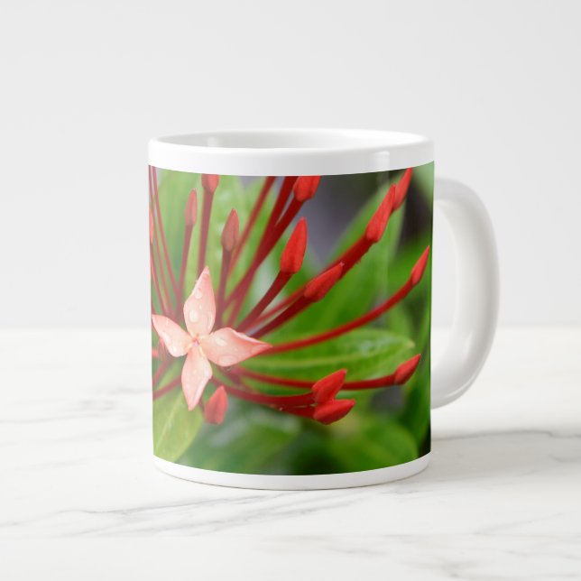 Tropiskt jumbo Red Flower Panama Coffee Mugg Yotig (Framsida höger)
