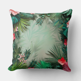 Tropiskt Jungle Background Kudde