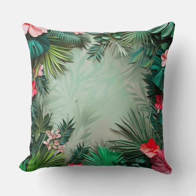 Tropiskt Jungle Background Kudde (Framsida)