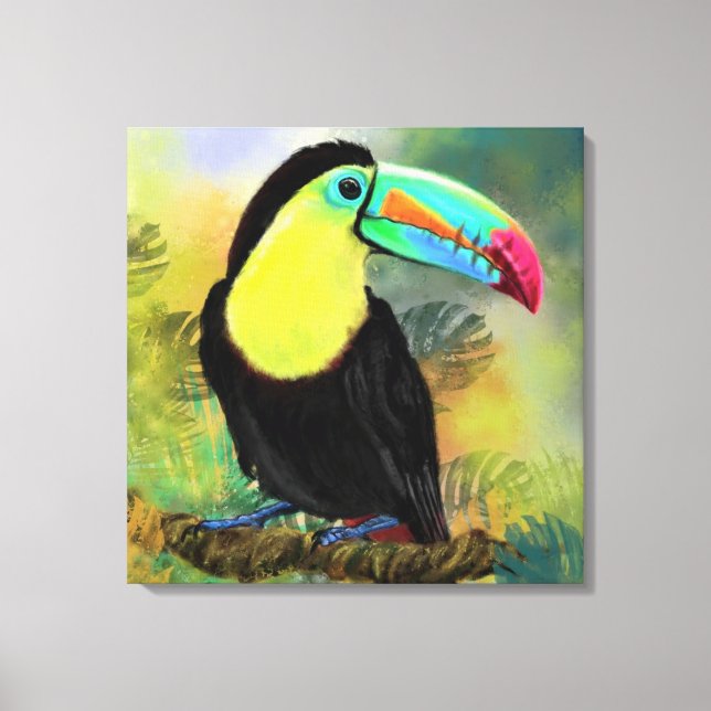 Tropiskt Kanvastryck av toco Toucan Bird (Framsida)