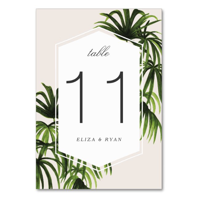 Tropiskt Kärlek/Bord nr Bordsnummer (Framsidan)