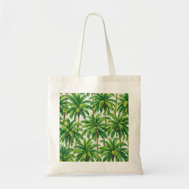 Tropiskt kokospalmmönster i botanisk stil tygkasse (Framsidan)