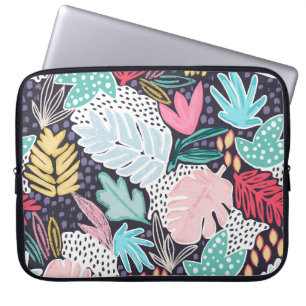 Tropiskt kollage Colorful Mönster Laptop sleeve