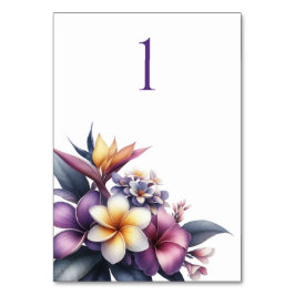 Tropiskt kort för Blommigt-Bröllop Bord