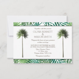 Tropiskt kort för Grönt Träd i Bröllop vid Handfla