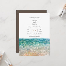 Tropiskt kristallklart Ocean Vågar Beach Wedding