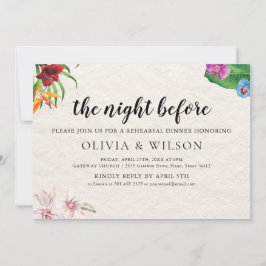 Tropiskt kvällen före repetitionsdagen inbjudningar