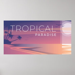 Tropiskt landskap poster