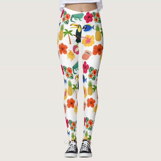Tropiskt Leggings (Framsida)