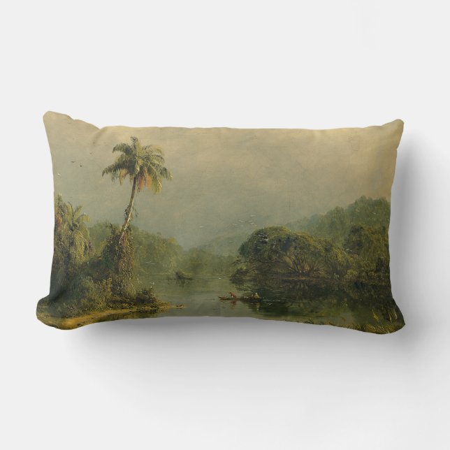 Tropiskt liggande Frederic Edwin Church Lumbarkudde (Framsida)