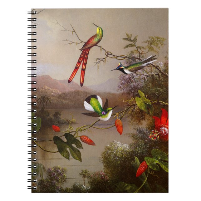 Tropiskt liggande med tio Hummingbird Heade Anteckningsbok (Framsidan)