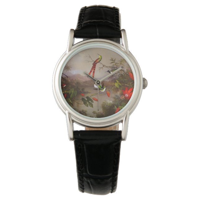Tropiskt liggande med tio Hummingbird Heade Armbandsur (Framsida)