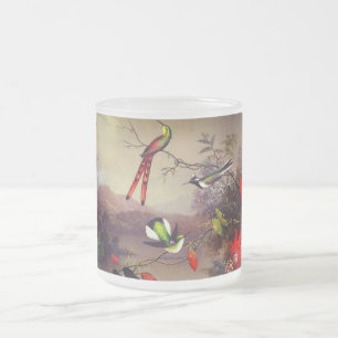 Tropiskt liggande med tio Hummingbird Heade Frostad Glasmugg