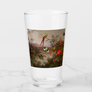 Tropiskt liggande med tio Hummingbird Heade Glaskopp