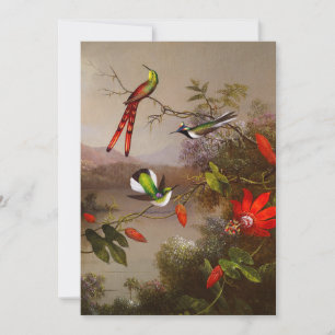 Tropiskt liggande med tio Hummingbird Heade Inbjudningar