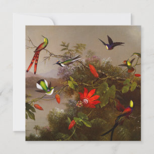 Tropiskt liggande med tio Hummingbird Heade Inbjudningar