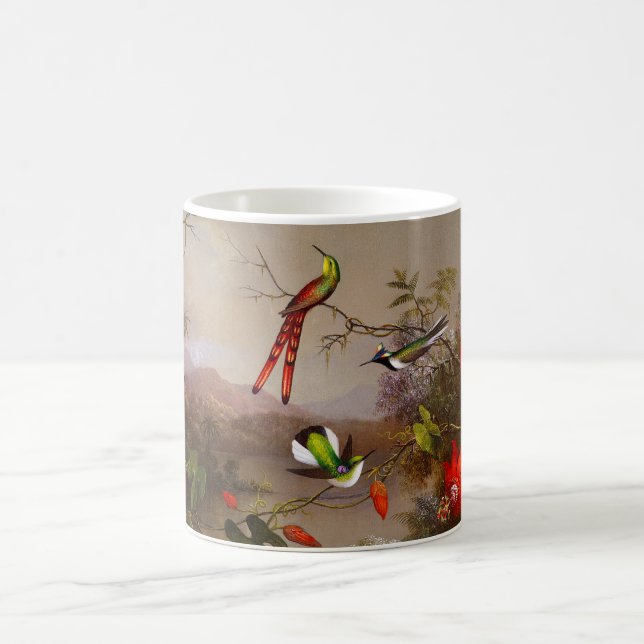 Tropiskt liggande med tio Hummingbird Heade Kaffemugg (Center)