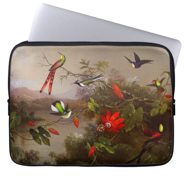 Tropiskt liggande med tio Hummingbird Heade Laptop Fodral (Framsidan)