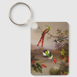 Tropiskt liggande med tio Hummingbird Heade Nyckelring